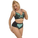 SUBBLIME - 955557 SET REGGISENO IN VERNICE VERDE CON CERNIERA S/M - immagine 2