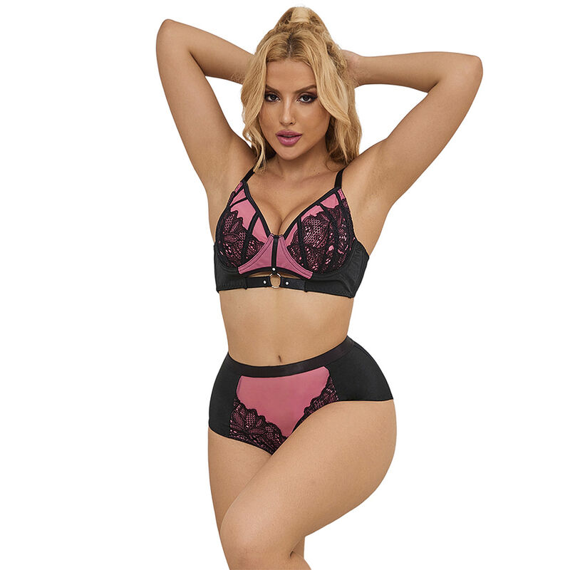 img_200549_5ecf5aaecb9587ef7c1cf09f12403830_1.jpg SUBBLIME - 955588 SET REGGISENO IN VERNICE ROSA CON CERNIERA IN RETE L/XL - immagine 1